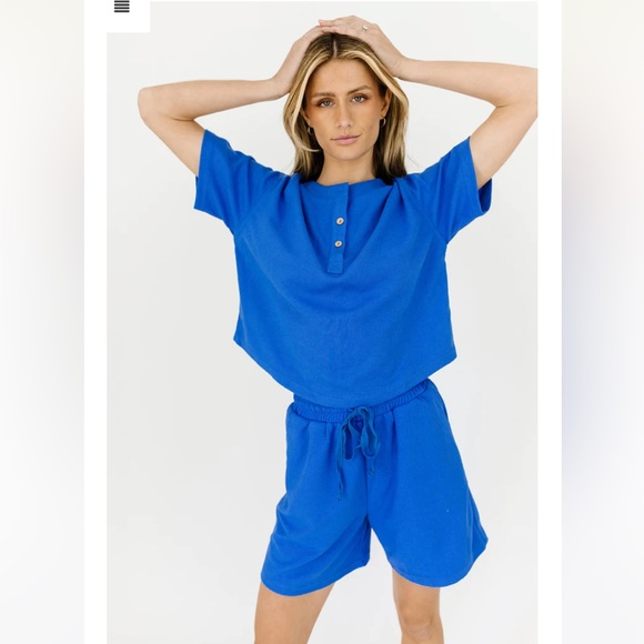 PILLOW FIGHT WAFFLE SET Electric Blue Size M